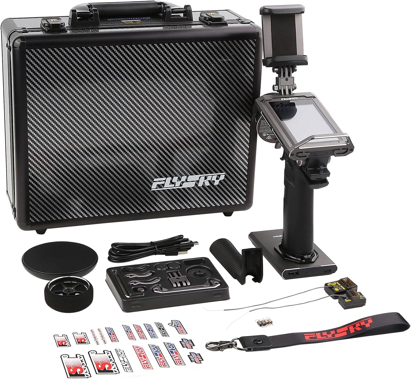 GoolRC Flysky Noble NB4 Pro+ Remote Controller, 2.4GHz 18CH AFHDS 3 Radio Transmitter with 3.5 Inch IPS Touching Screen and FGr4B+FGr8B Receiver for RC Car Boat