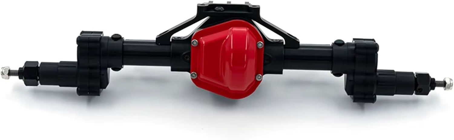 RC Car Parts Compatible with Axial for SCX10 90046 90047 GN8 1/10 RC Car Aluminum Alloy Rear Front Axle Heighten Replacements Upgrade Parts(Black,Rear)