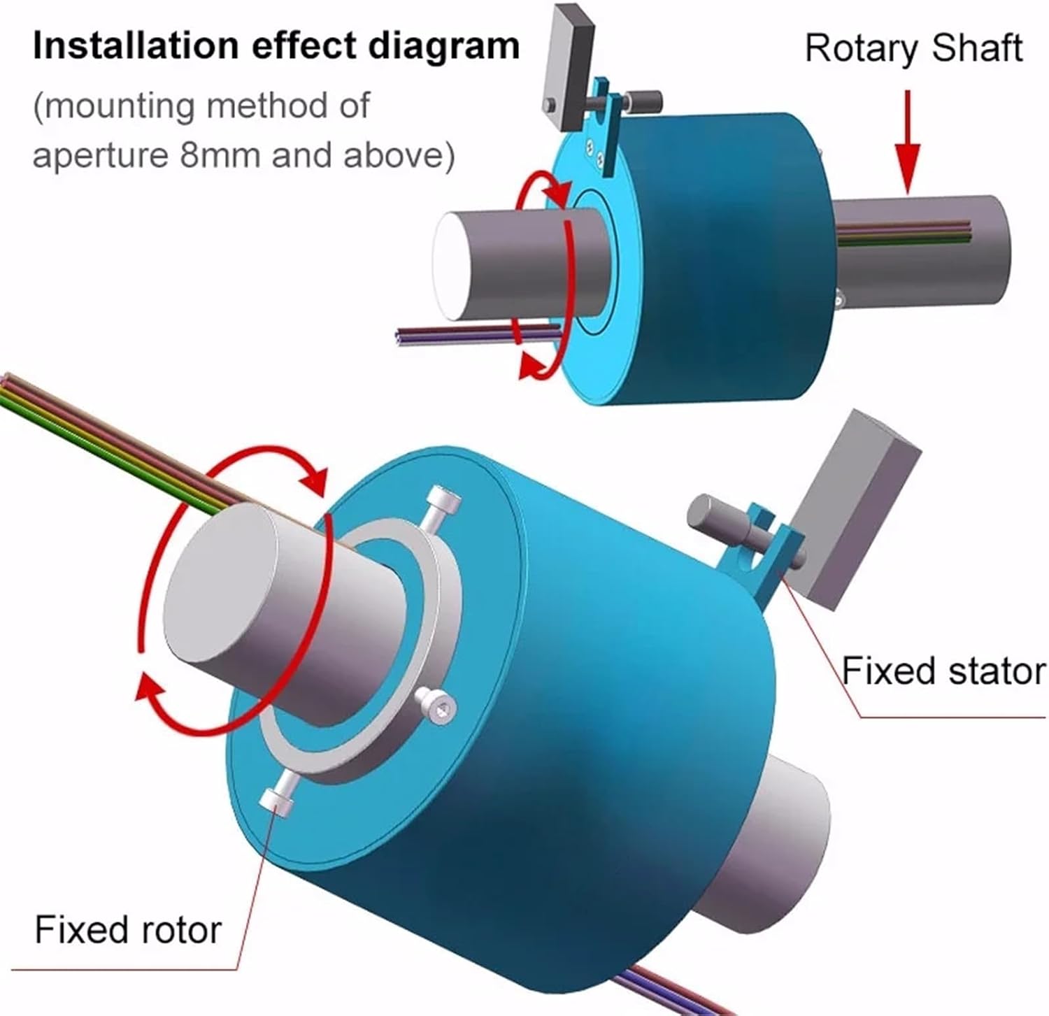 1PCS Through Hole Slip Ring 2/6/12/18/24 Channels 2A/5A/10A Current Slipring Hollow Rotate Connector Hole 8-100mm Conductive Rings(12.7X35mm 12CH 5A)