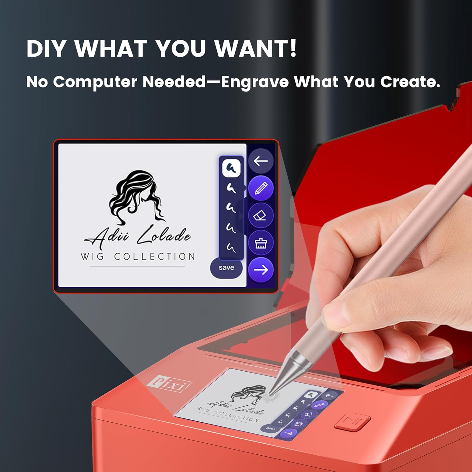 AlgoLaser 10W Smart Laser Engraver Machine, Class 1 Portable Laser Cutter with Built-in AlgoOS System, No Computer Required, Laser Engraving Machine for Metal, Wood, Acrylic, Leather.