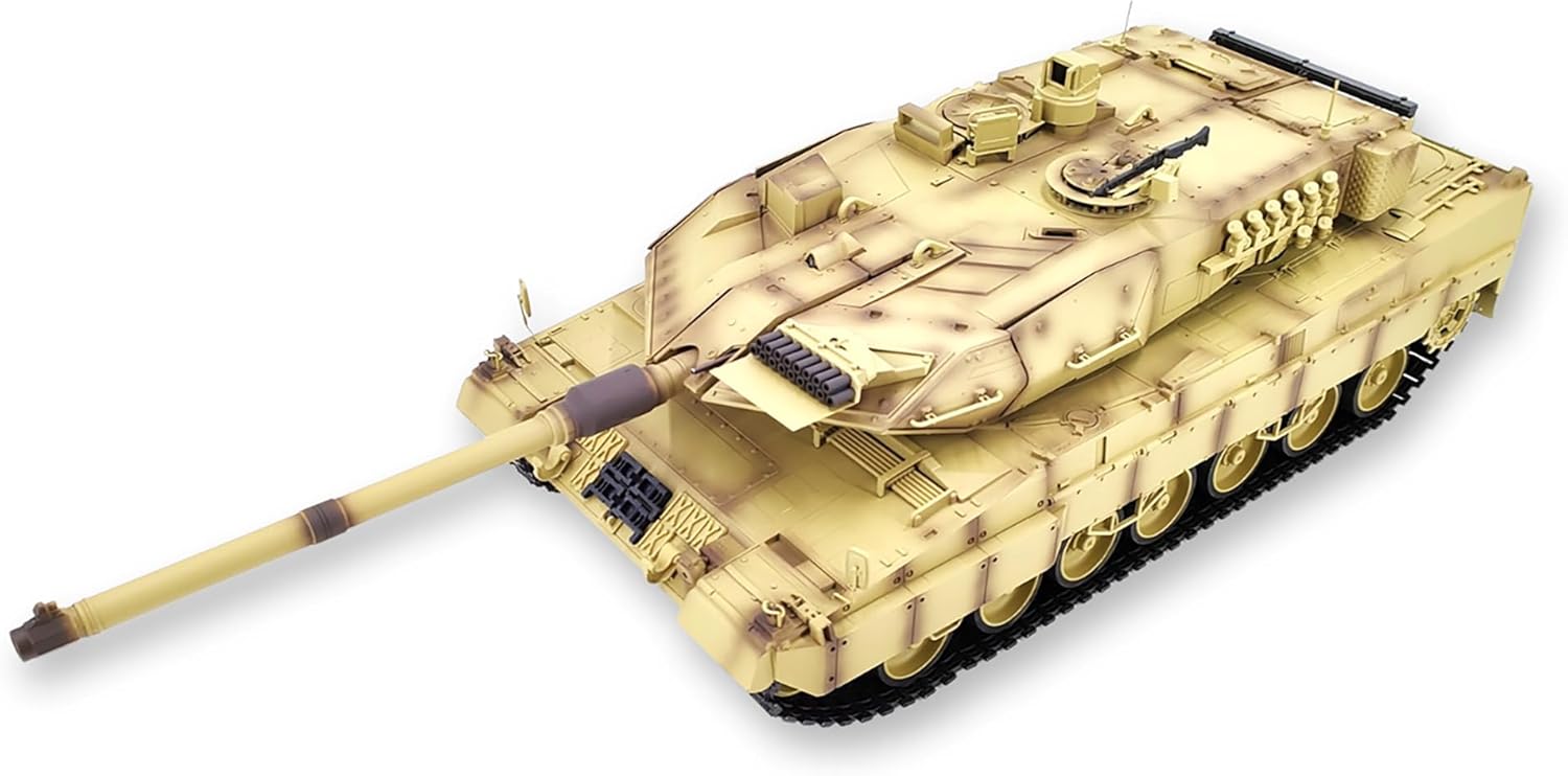 27.2-Inch Large Remote Control Heavy Tank German Leopard 2A7 RC Battle War Military Vehicle Simulation Smoke Shooting Sound Effect Collection Entry-Level Model