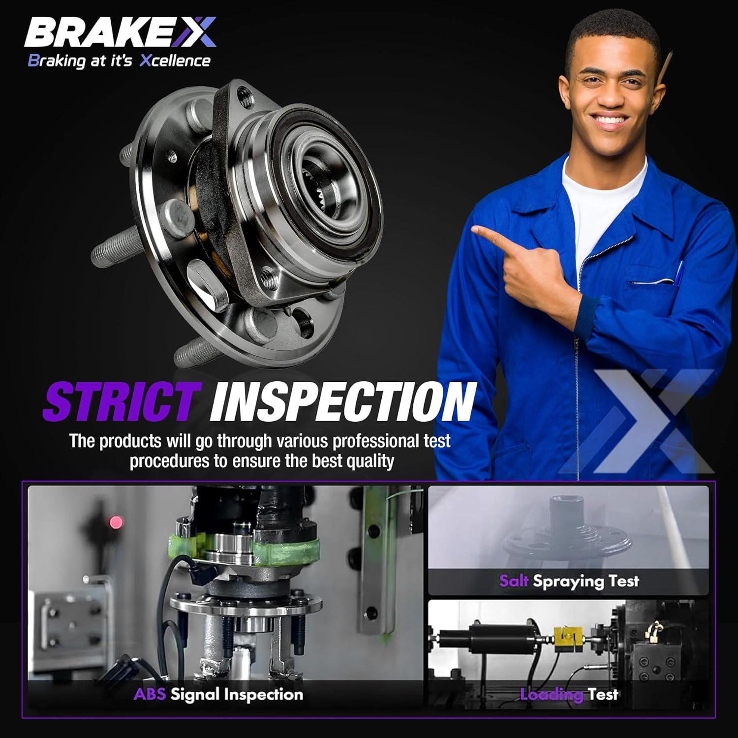 Brake X Front Wheel Bearing and Hub Assembly for 2017 Lexus RC | HC Series Front wheel hub assembly