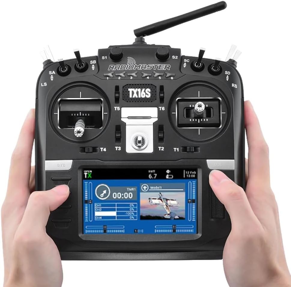 RadioMaster TX16S Mark II V4.0 Hall Gimbal 4-in-1 ELRS Multi-Protocol Radio Controller Support EdgeTX/OpenTX Built-in Dual Speakers Mode2 Radio Transmitter (4IN1 Mode 2 with Belt)