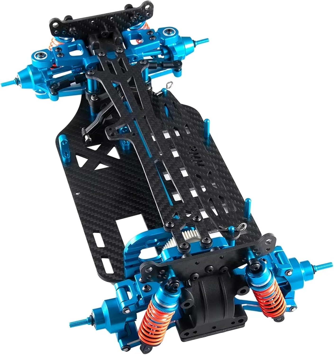 RC Repair Parts for Tamiya TT01 1/10 rc Cars Parts Aluminium and Plastic Frame for Chassis with Shock Absorbers Wheels Belt Drive for Swing Arm