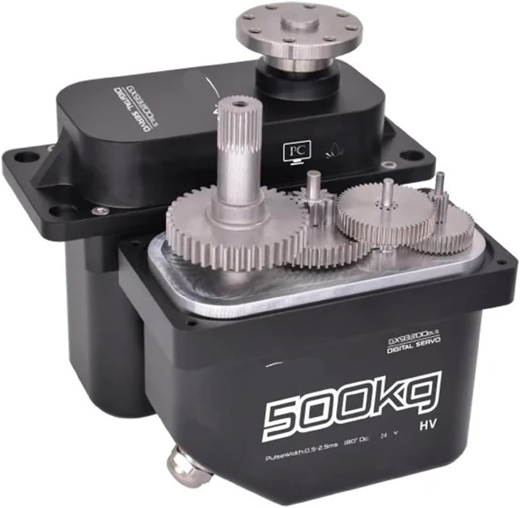500KG Brushless High Voltage 24V Metal Gear CNC Aluminum Shell Waterproof 1/5 Scale Giant Servo Large Model Motor