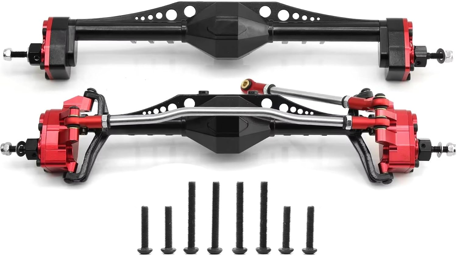 Rc Crawlers Axles For Axial For SCX10 III For Capra UTB18 II For Currie F9 1/10 Portal Axle Set RC Crawler Upgrade Parts Direct CNC Aluminum(Black1,1set)