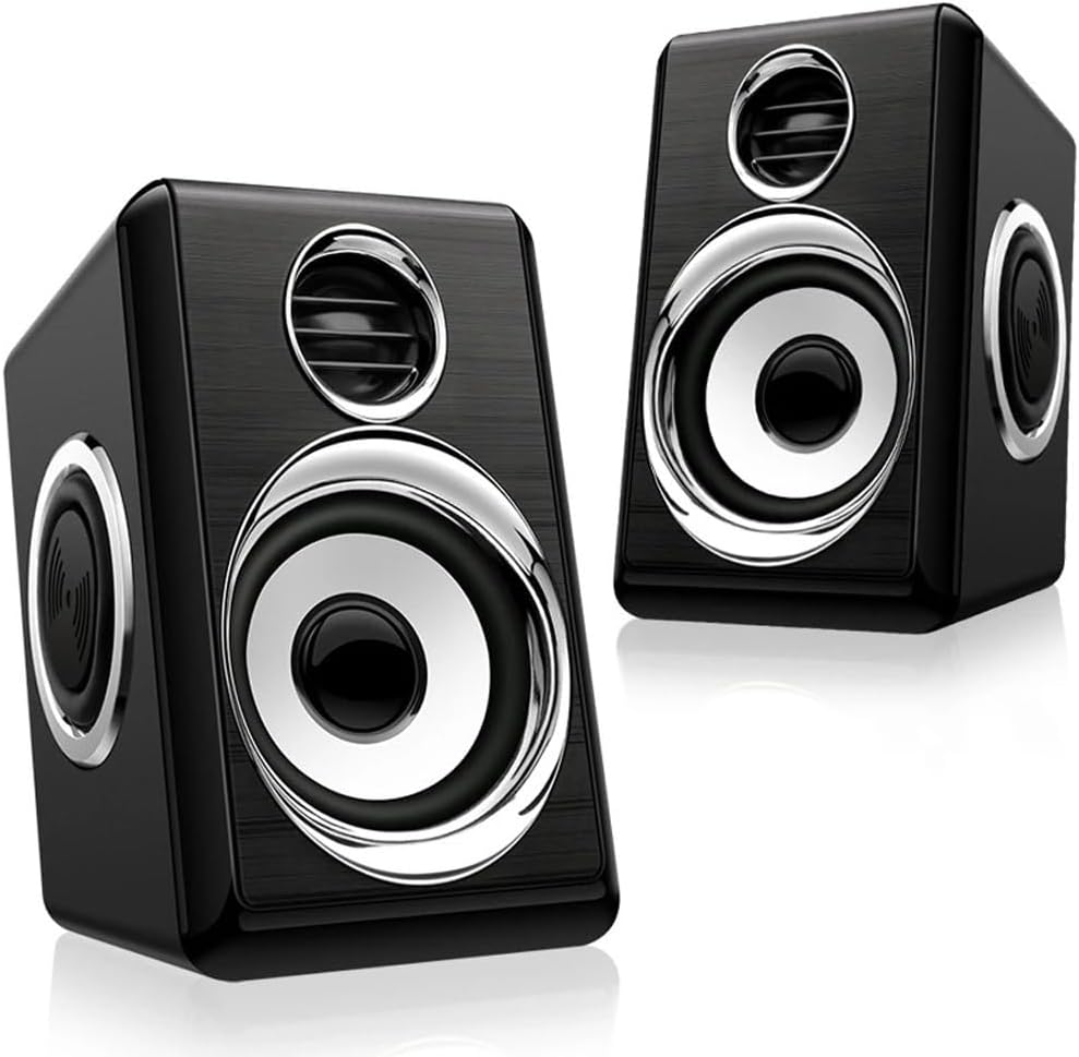 Wired Computer Speakers Bass Reinforcement 4 Diaphragm for Laptop Desktop Phone 8W High Power Loudspeaker