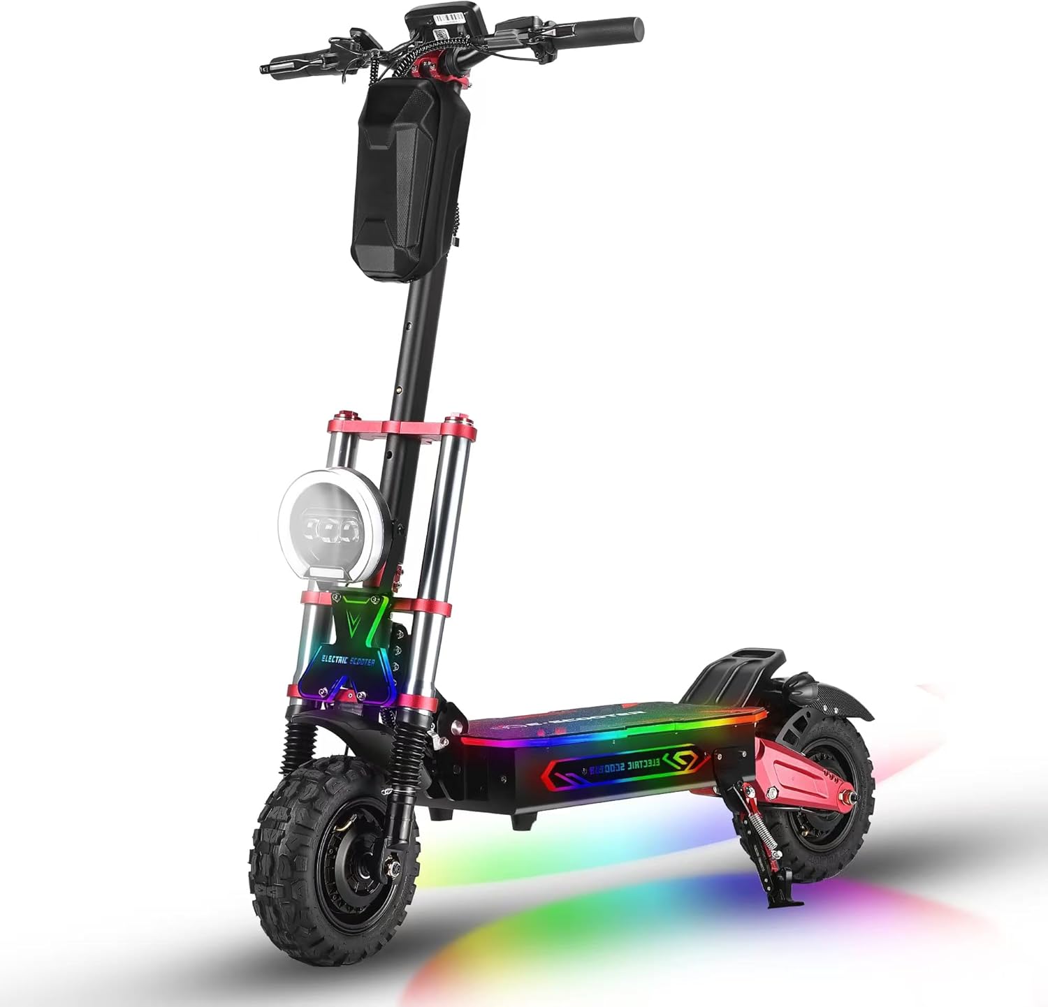TRBK-M2 72V10000W Dual Drive Off-Road Electric Scooter, 11-inch All-Terrain Tires, 60 mph Top Speed, 35 AH Li-Ion Battery, 62 Mile Range, Hydraulic Brakes/Shock Absorption,Smart Large Screen with Seat