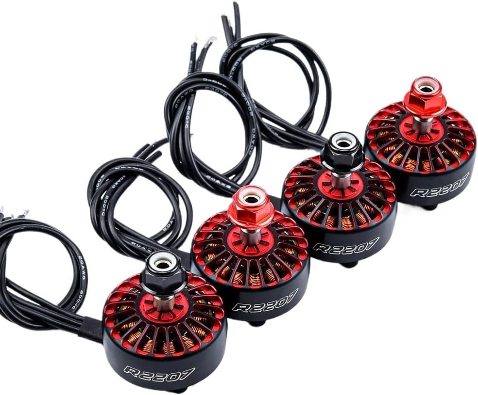 4PCS 2207 1800KV 3-6S Brushless Motor CW CCW for Mark4 5inch FPV Racer Quadcopter RC Racing Drone Aircraft Multicopter(4pcs 2207 1800kv)