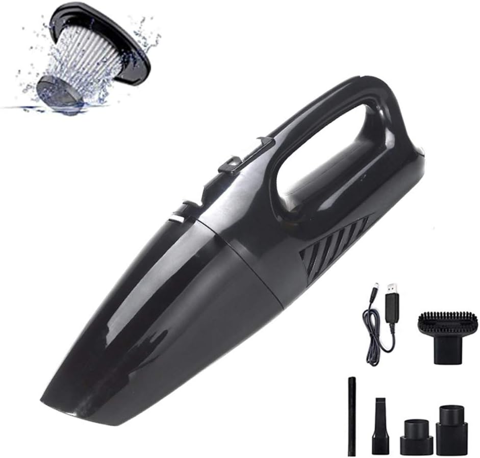 Handheld Vacuum Cleaner, 120W Rechargeable Wet and Dry Vacuum Cleaner, Portable Handheld vaccum Cordless with 3500Pa Powerful Suction, for Car, Pet Hair, Dust, Home,Whit