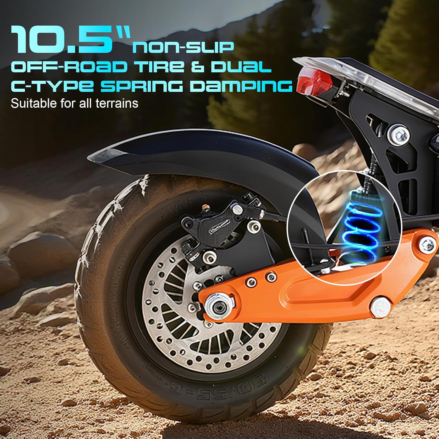 Electric Scooter for Adults, 1200/1600/5000/5600W Dual Motor Fast E Scooter, Up to 35-50 MPH Top Speed & 35-52 Miles Long Range, Dual Brake, Off-Road Tires, Foldable Scooter(UL Certificated)