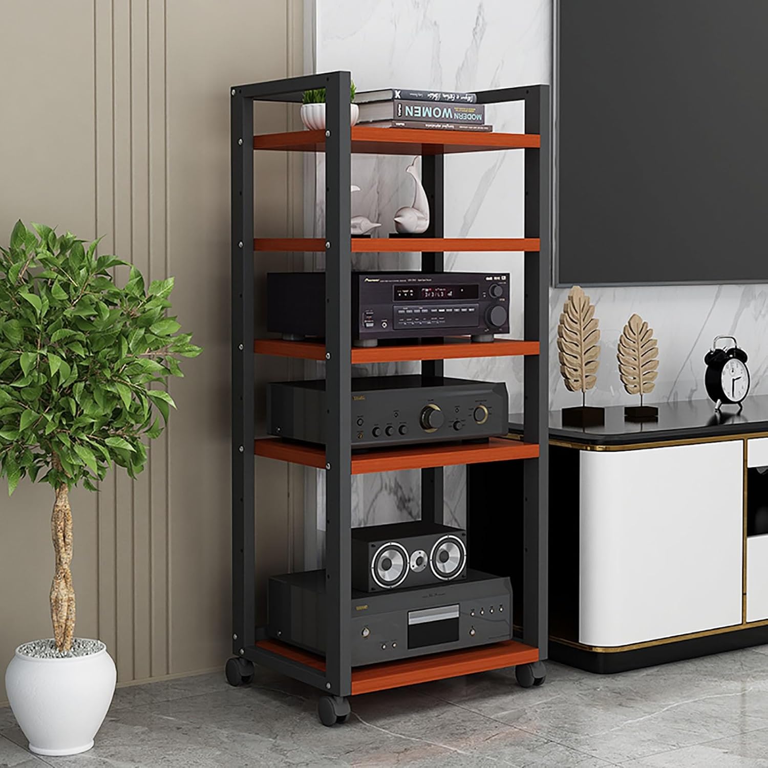 JIAHESHYP 5-Tier Modern Audio Rack