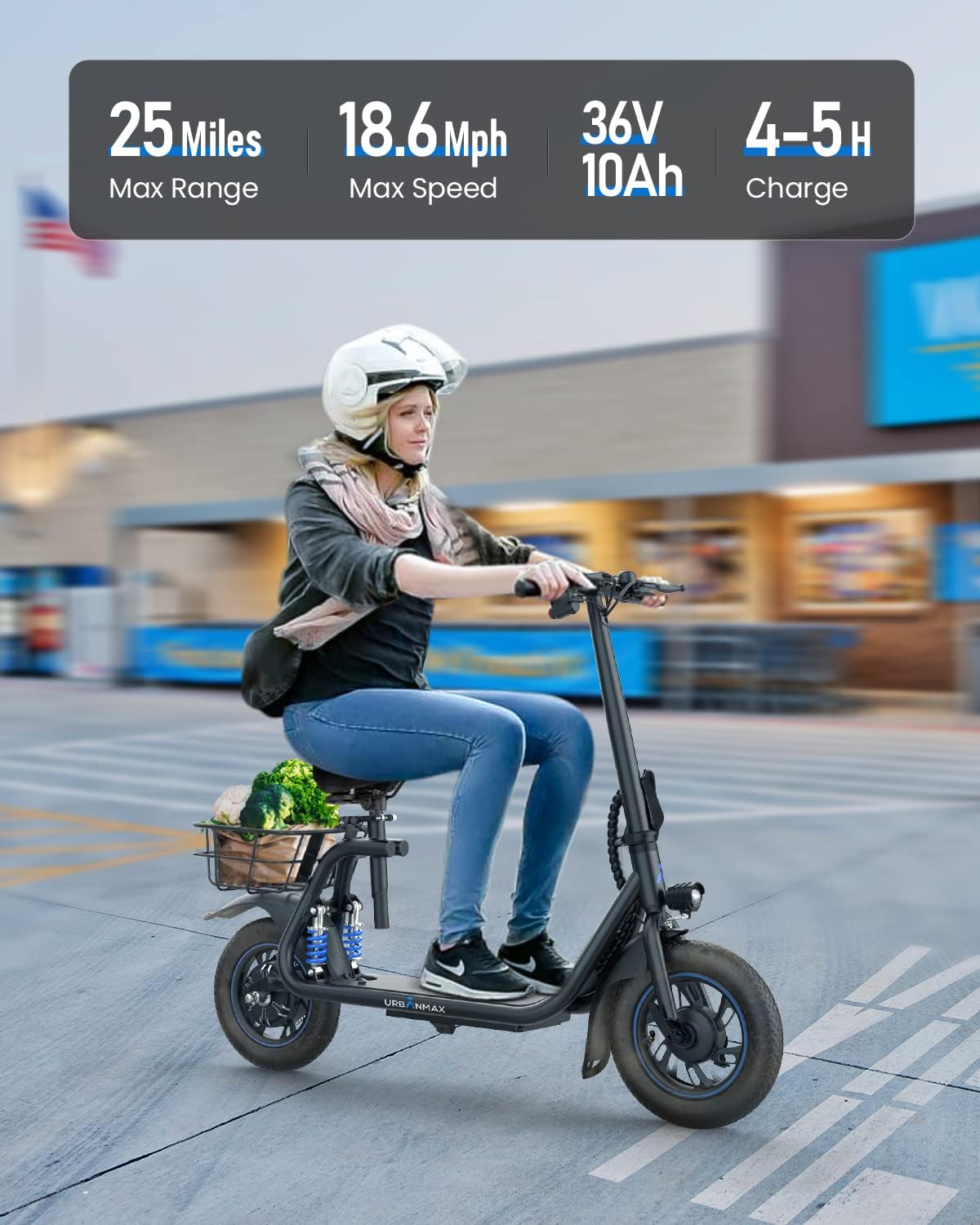 URBANMAX C1 Pro Electric Scooter with Seat