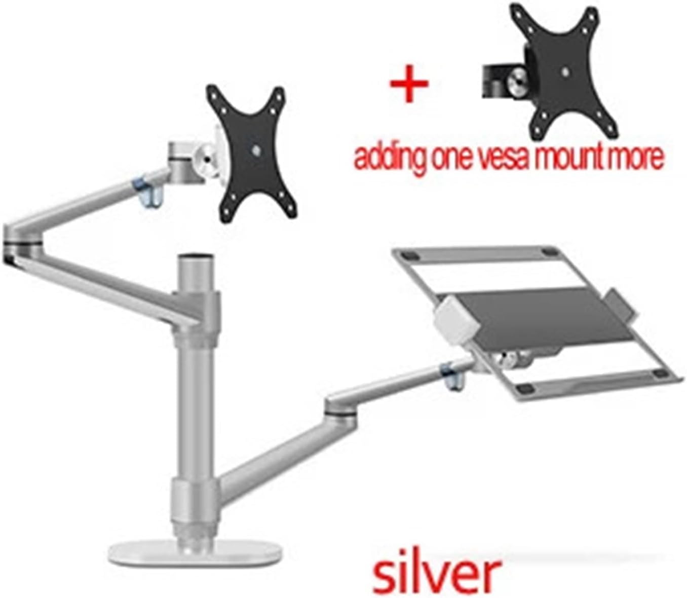 Aluminum Alloy Multifunctional 10-inch-17-inch Ergonomic Desktop Laptop Stand 32-inch Monitor Desktop Stand Computer Fully Movable Column(Green)