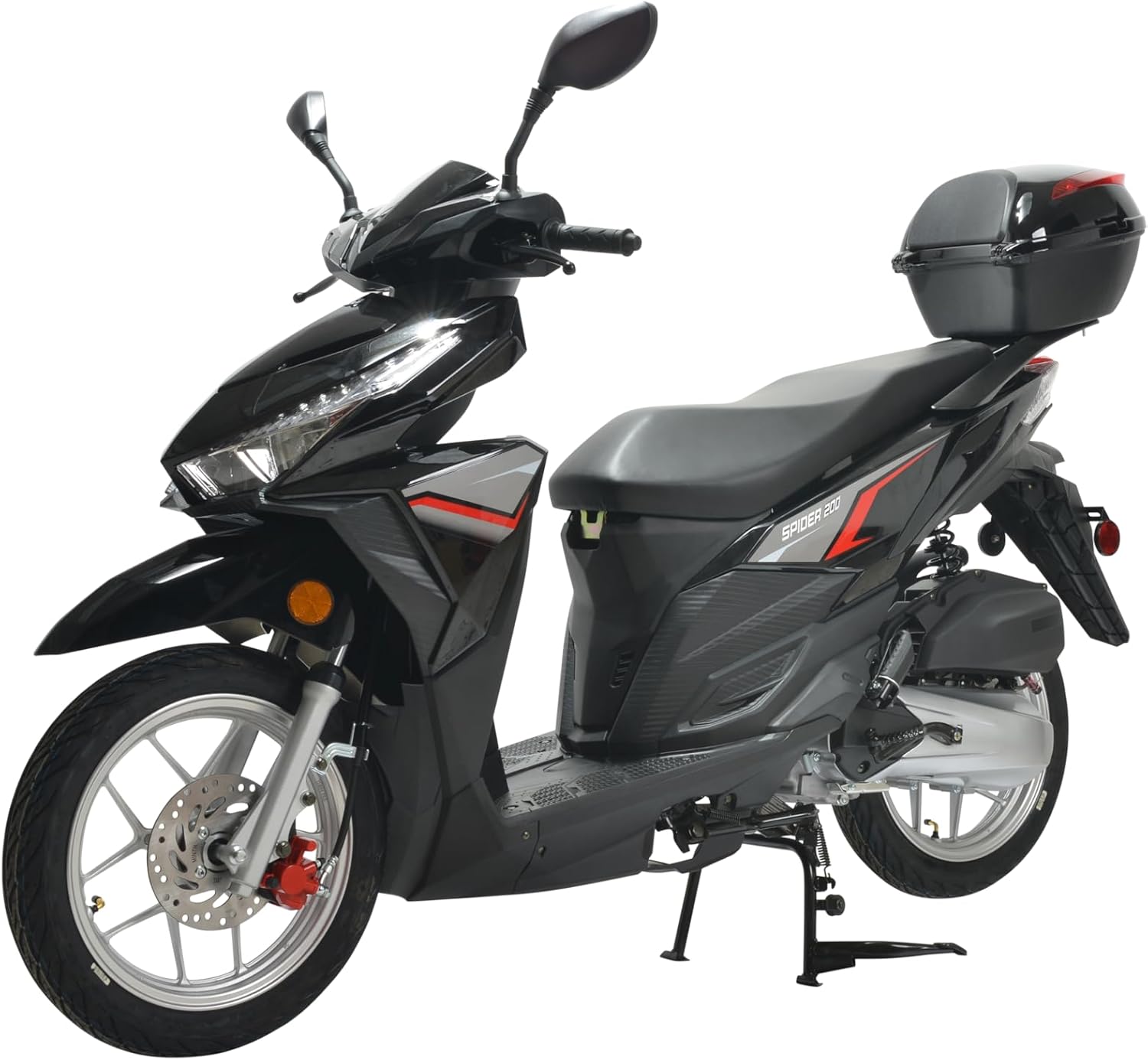 HHH Spider 200 Scooter EFI Fuel Injected Street Legal Scooter with 14