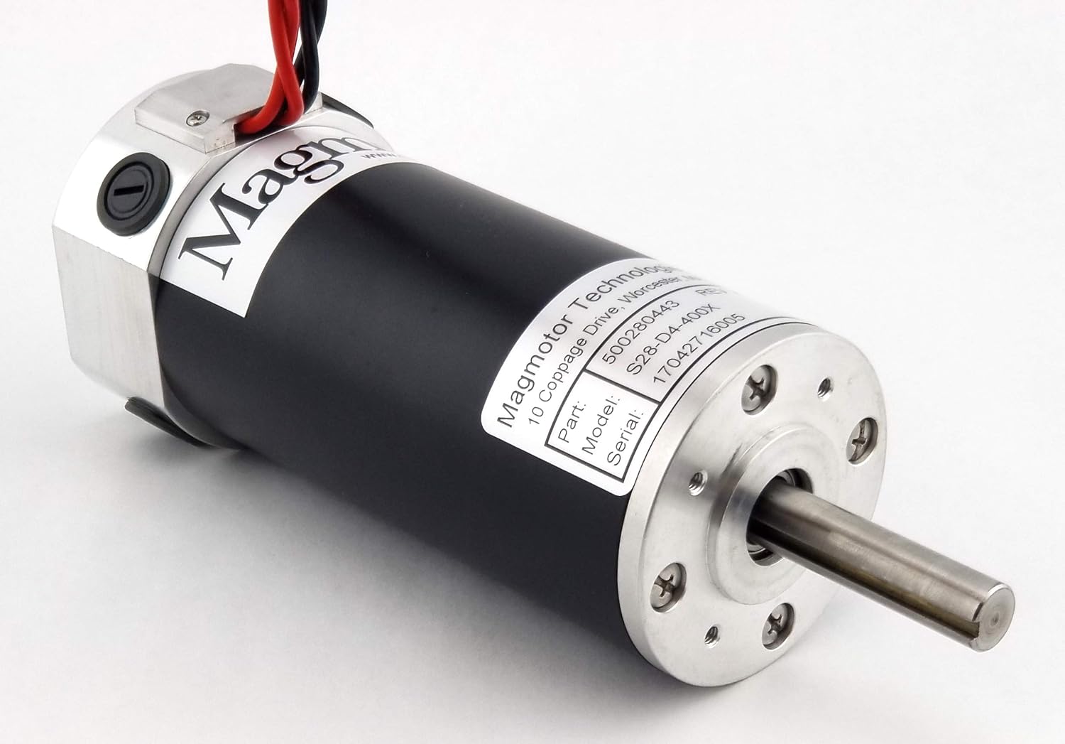 Brushed Motor - Magmotor, S28-D4-400X, 500280443, Combat Motor, 24 VDC, 5000 RPM, Slim Design, Brushed DC Motor, DC Electric Motor