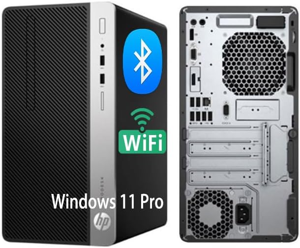 HP ProDesk 600 G4 Tower Desktop PC, Intel i5-8500T, 8GB RAM, 500GB HDD, Keyboard&Mouse, USB WiFi, USB Bluetooth, Windows 11 Pro (Renewed)