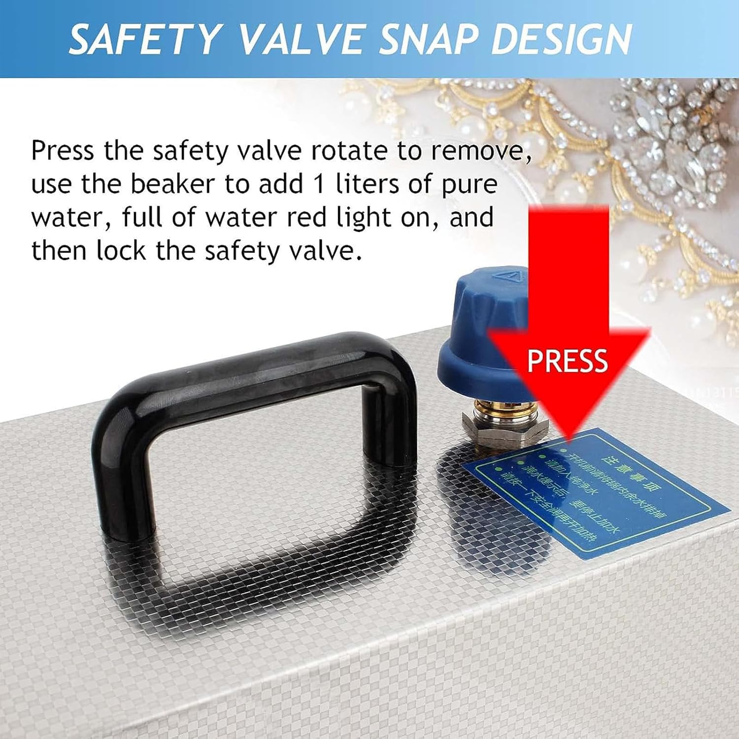 Jewellery Steam Cleaner Machine,Stainless Steel Jewelry Steam Cleaner,Gem Washer,Gold and Silver Jewelry Steam Cleaning Machine Goldsmith Home Industrial Washer Equipment,4L-220V