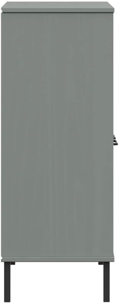 CHARMMA Bookcase with Metal Legs Gray 35.4