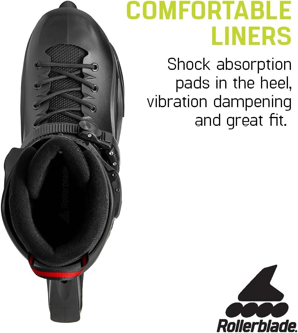 Rollerblade RB 80 Men's Urban Inline Skate, Black and Red