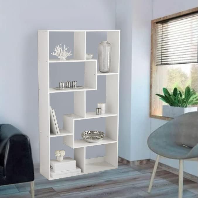 SEDLAv White Modern 8-Cube Bookcase