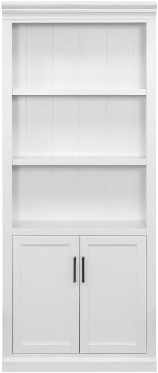 Starlight Modern Wood Lower Doors Bookcase, Fully Assembled, 78