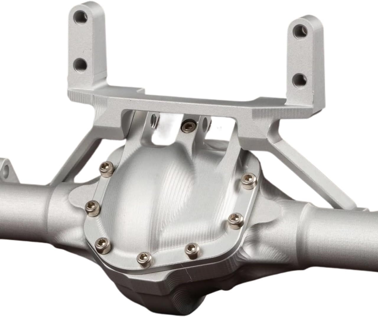 RC Axle Spare Parts For Axial For SCX10 II AR44 VS4-10 For Rock 1/10 Straight Axle Set Machined Aluminum With Servo Mount RC Crawler Model(Silver,1set)