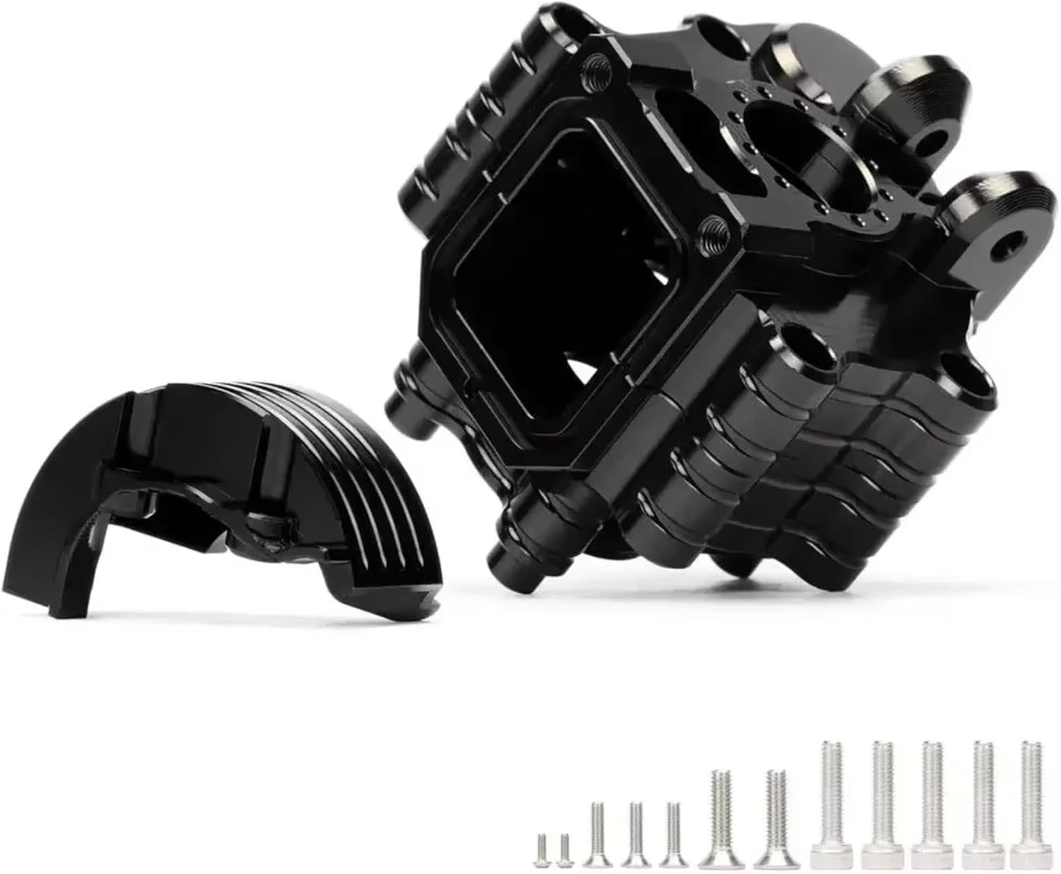 RC Crawler Transmission for Arrma for Kraton 4WD for Outcast Truck 8S 1/5 ARA310930 Aluminum 6061 CNC Center Gearbox Case Wave Box Shell Rc Car Accessories(Red)