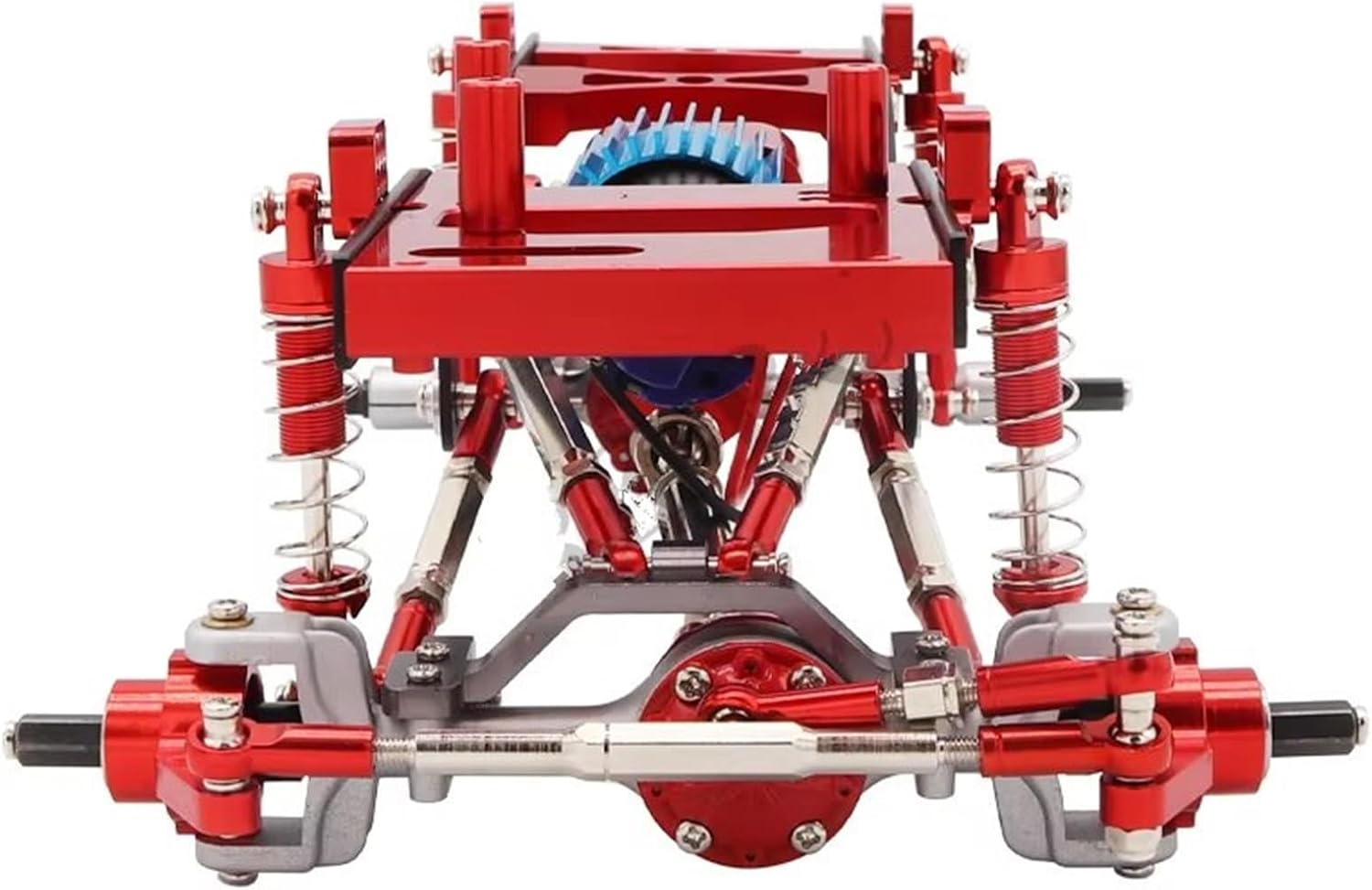 RC Crawlers Components For WPL 1/16 C14 C24 C24-1 Metal Frame Chassis Kit With Axle Gearbox Shock Tires RC Car Upgrade Spare Parts Wheelbase Assemble Accessories(Frame 2)