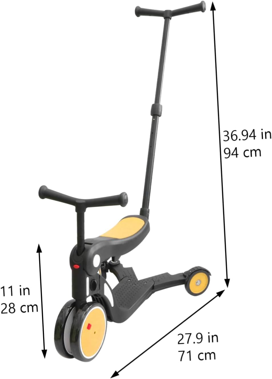 Boy Girl's Multi-Function Scooter Three-Wheeled Balance Bike for Ages Durable Attractive Design for Toddlers Gift Choice for Boy Girl