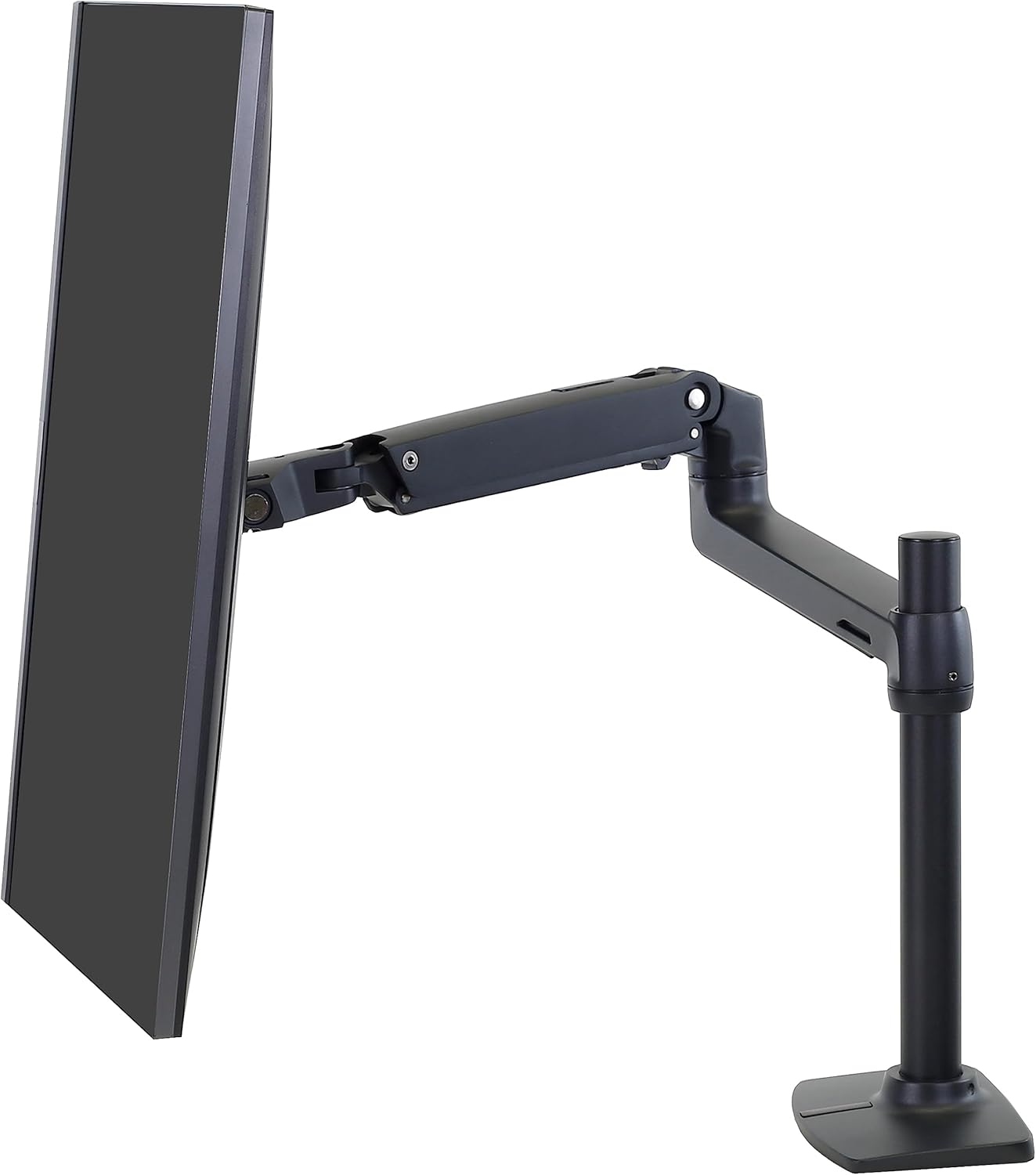 Ergotron – LX Monitor Arm, Single Monitor Desk Mount – fits Flat Curved Ultrawide Computer Monitors up to 34 Inches, 7 to 25 lbs, VESA 75x75mm or 100x100mm – Tall Pole, Matte Black