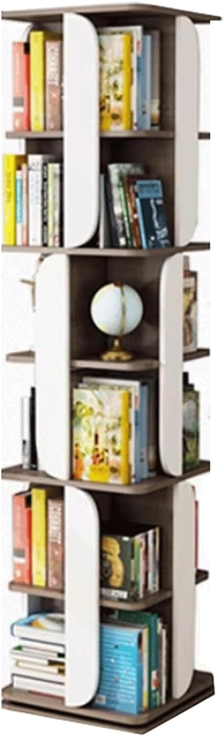 PZEOB Narrow Bookshelf Bookshelves Wooden Floor Standing Book Shelf Creative Square Display Rack Standing Bookcase Decor Floor Standing Book Shelf Perfect Display