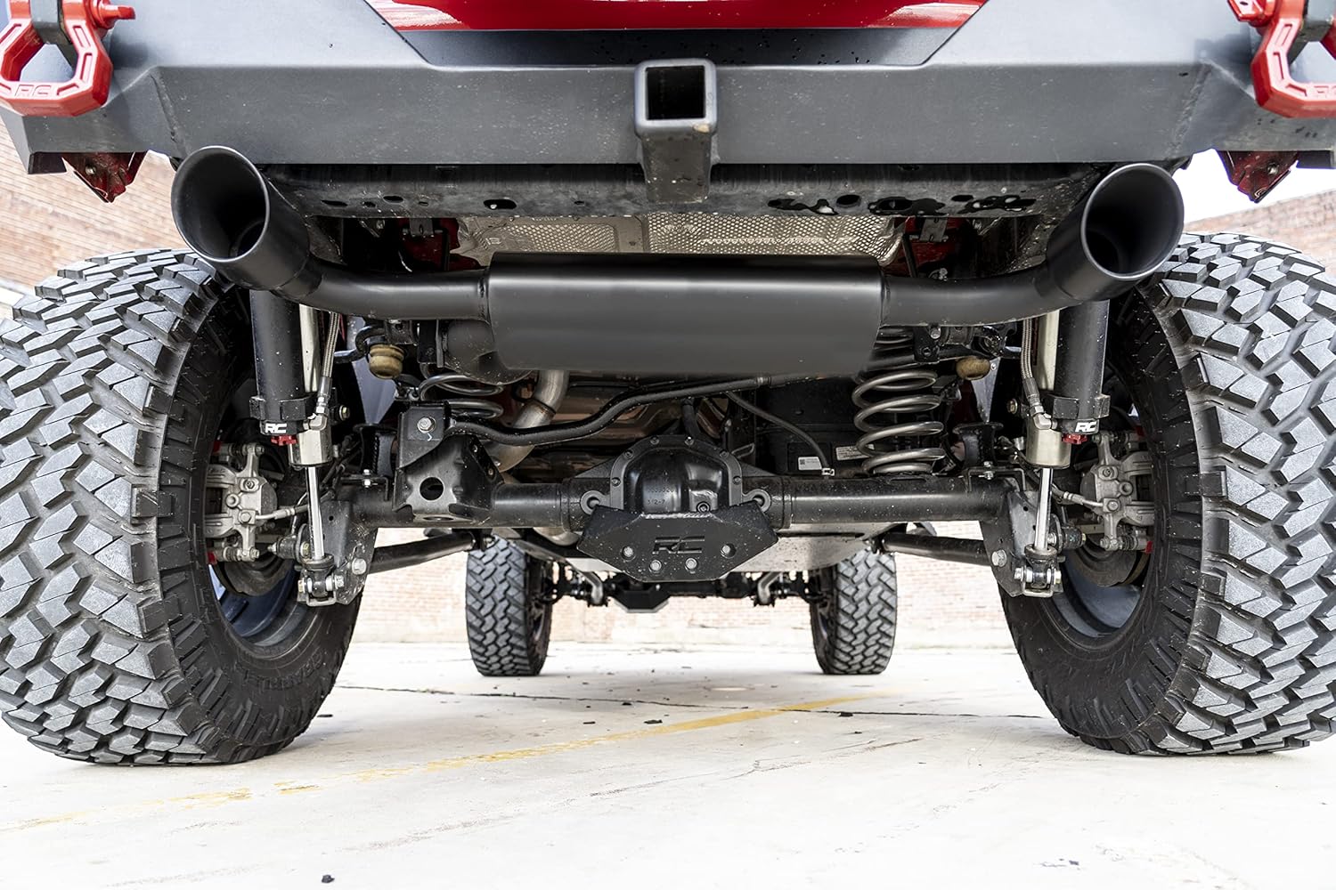 Rough Country Black Performance Dual Outlet Exhaust for 18-25 Jeep JL - 96003