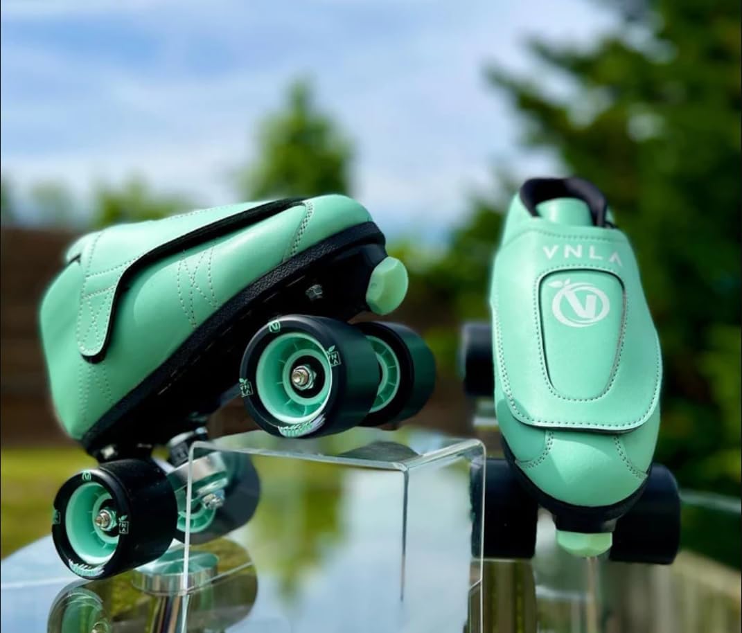 V N L A Junior Mint - Jam Skates for Men and Women - Indoor Unisex Roller Skates for Tricks and Jam Skating Mint Green