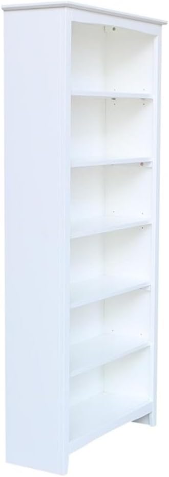 BOWERY HILL Shaker Solid Parawood Bookcase - 72