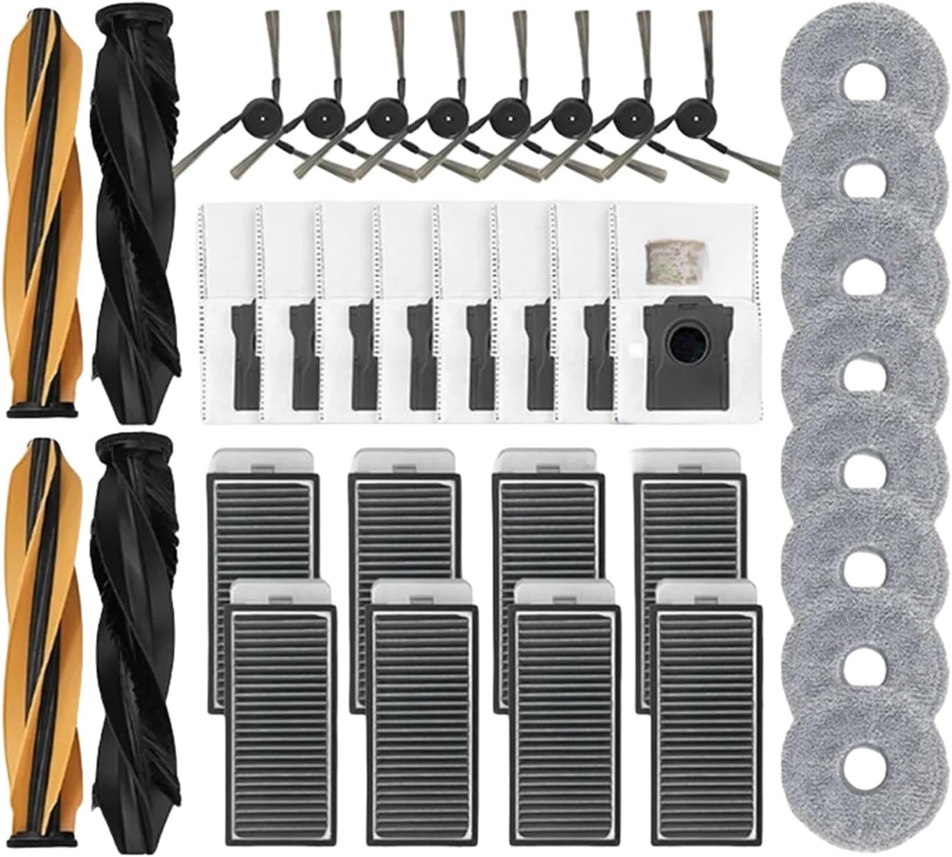 36PCS Accessories Kit For Dreame X50 Ultra / S40 Enhanced Edition Vacuum Attachments Main Side Brush Mop Dust Bag