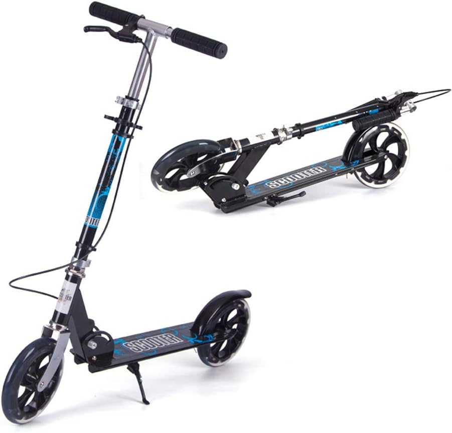 Teens Foldable Scooter 2 Rounds Child Adult Urban Mobility One Foot Brush Street Freestyle Scooter with Brake and Suspension City Commuter Kick Scooters