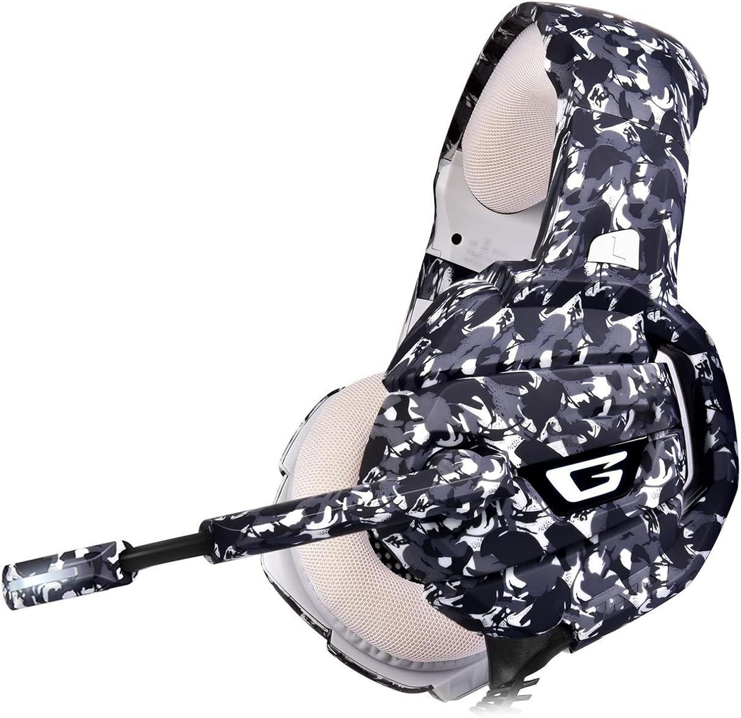 Gaming Headset, USB, in-Line Controls,Bass Stereo Game Headphone with Microphone LED Light for PC Laptop (Color : Multi-Colored)