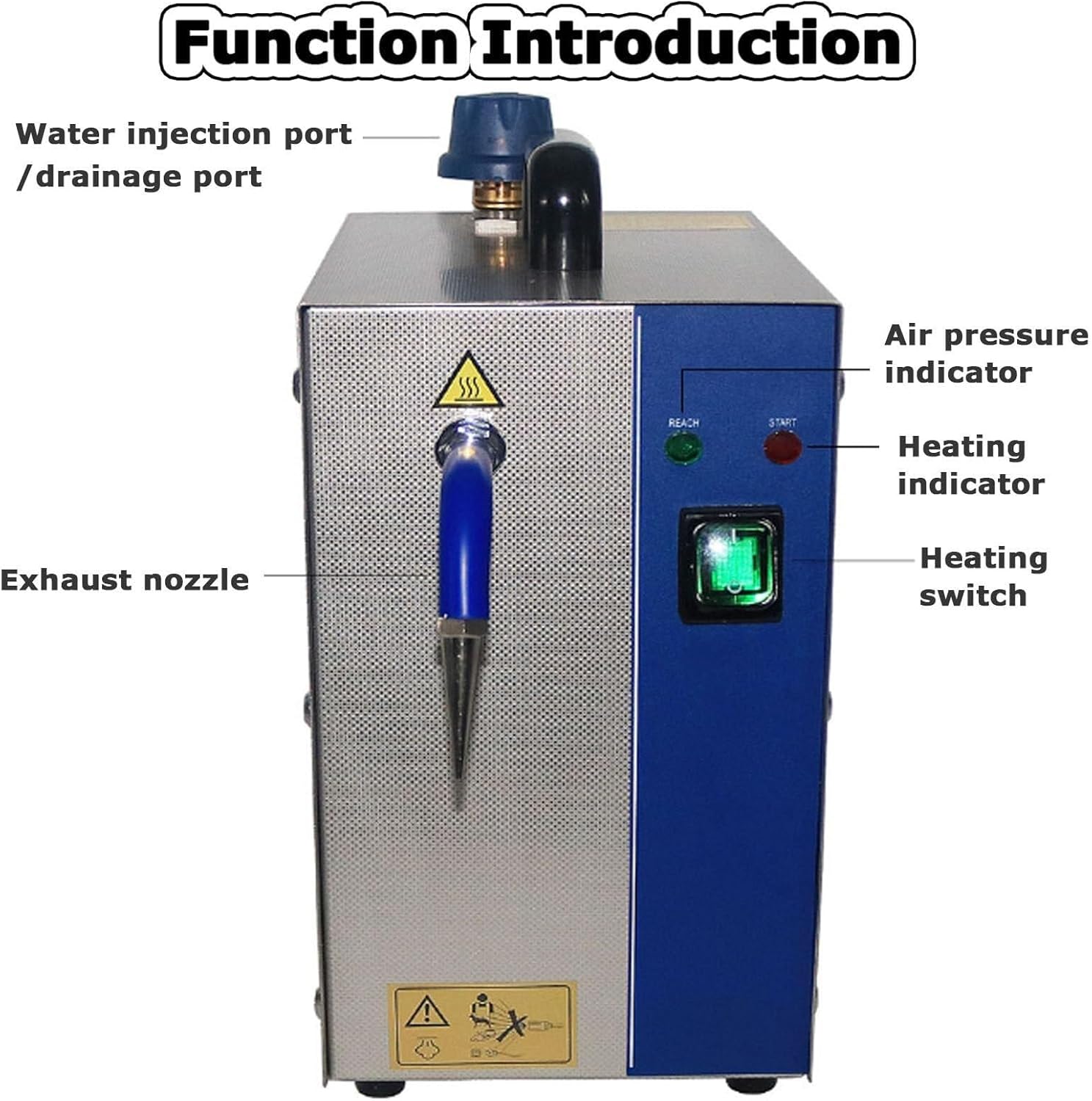 BGHJIKGFS Jewelry Steam Cleaner Professional, Stainless Steel Jewelry Steamer Jewelry Steam Cleaner, 2200W 4L Electrical Steam