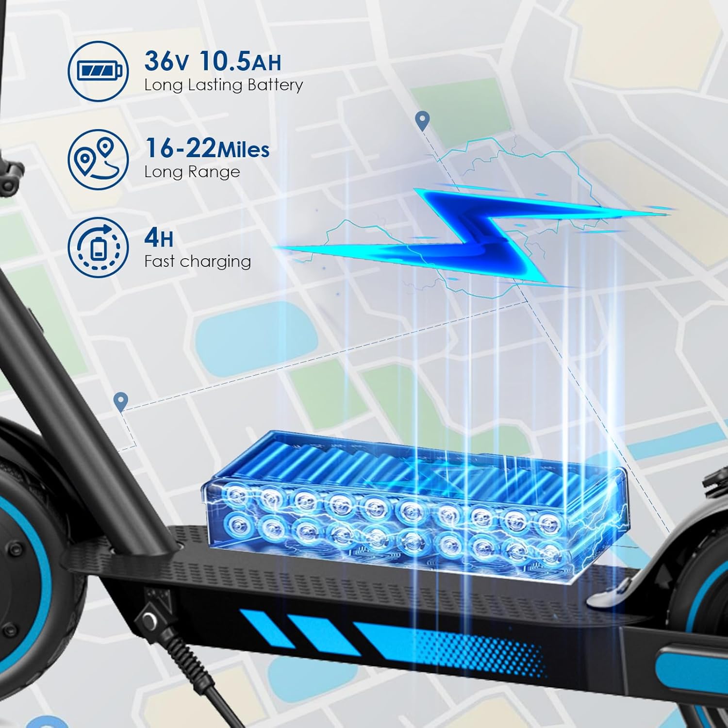 Electric Scooter for Adults,350W/500W/600W Powerful Motor,8.5/10” Tires,Up to 19/25 MPH,15/22/28 Mile Range,Dual Braking System,Foldable Lightweight EScooter for Young,Max Load 265 LBS,APP Control