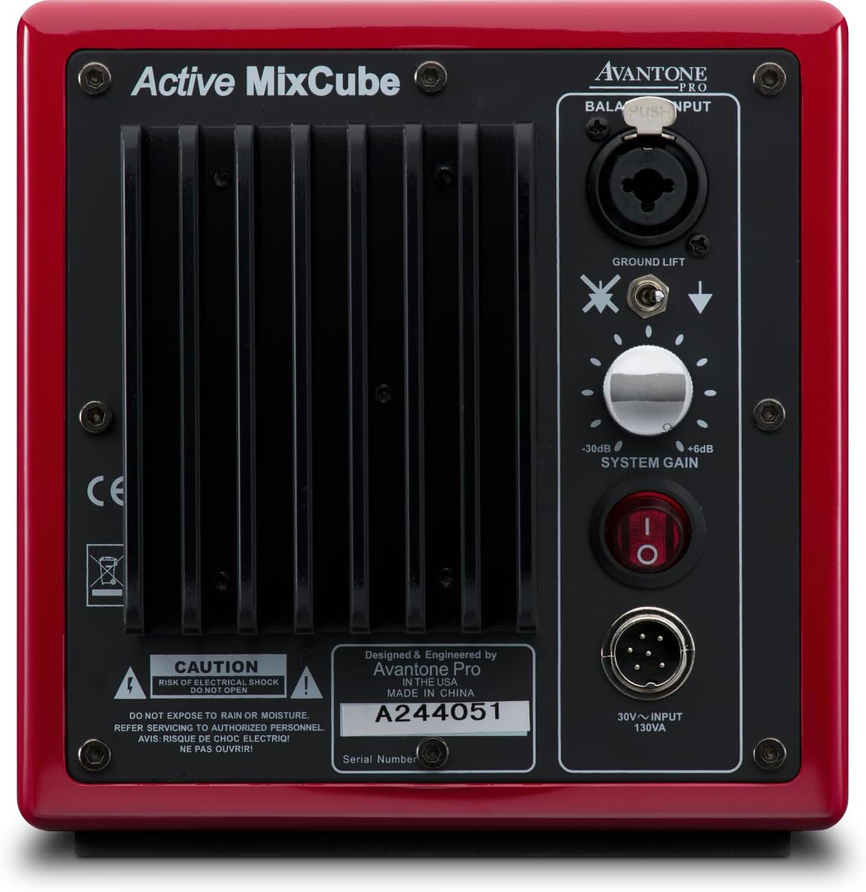 Avantone Pro Active MixCube 5.25 Inches Powered Studio Monitor - Red, Each