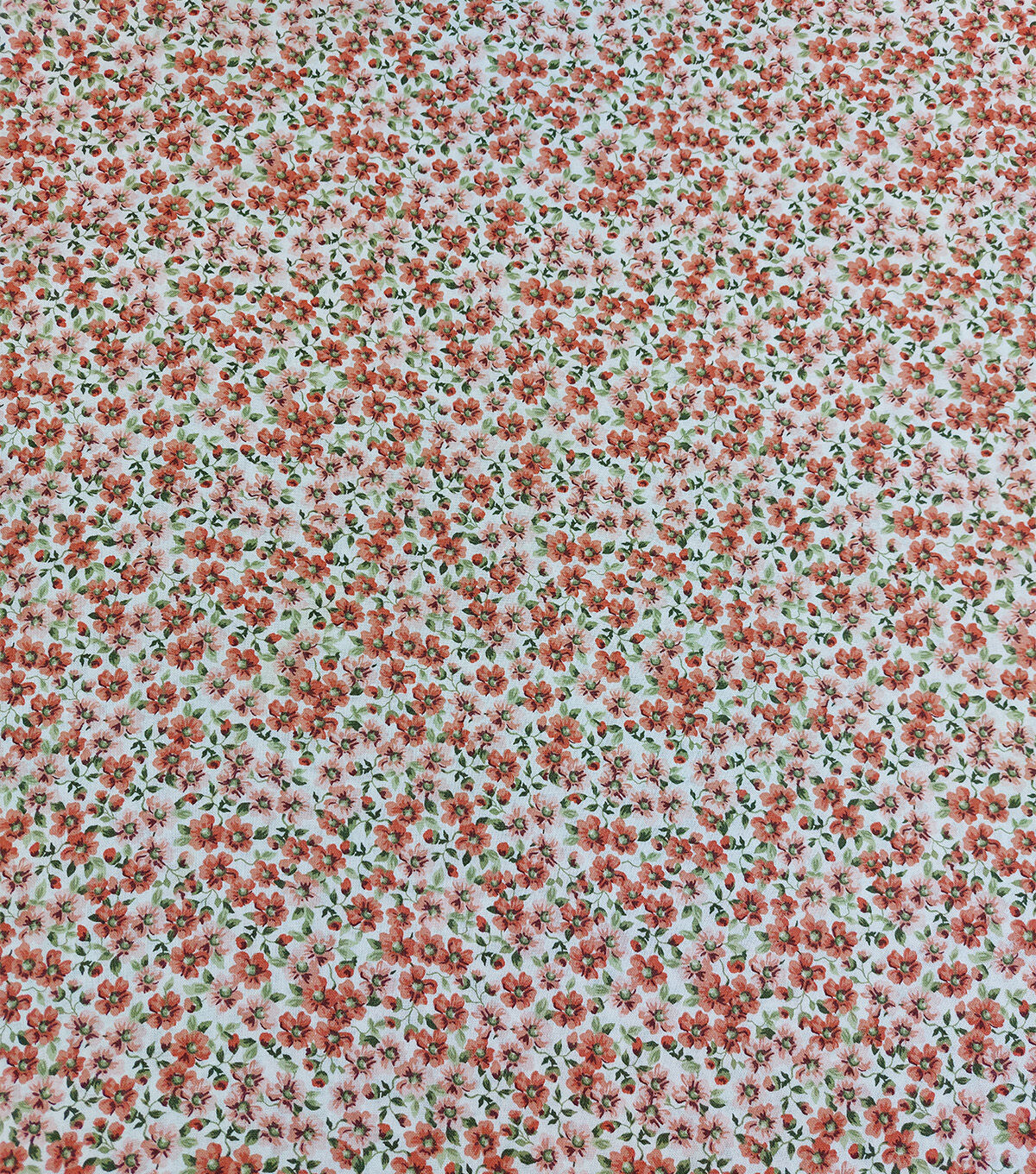 Orange Packed Floral Quilt Cotton Fabric by Keepsake Calico