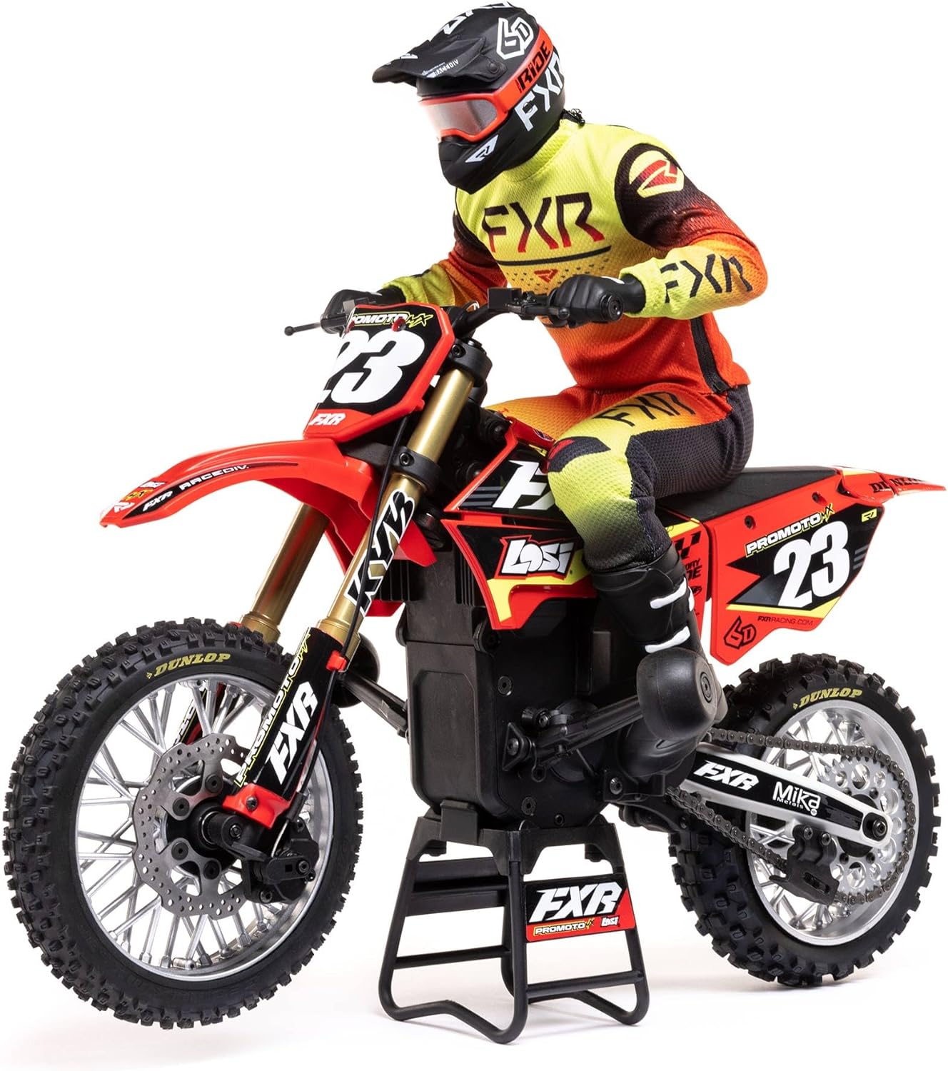 Losi RC Motorcycle Promoto-MX 1/4 Motorcycle Ready-to-Run Battery and Charger Not Included FXR LOS06000T1 Red