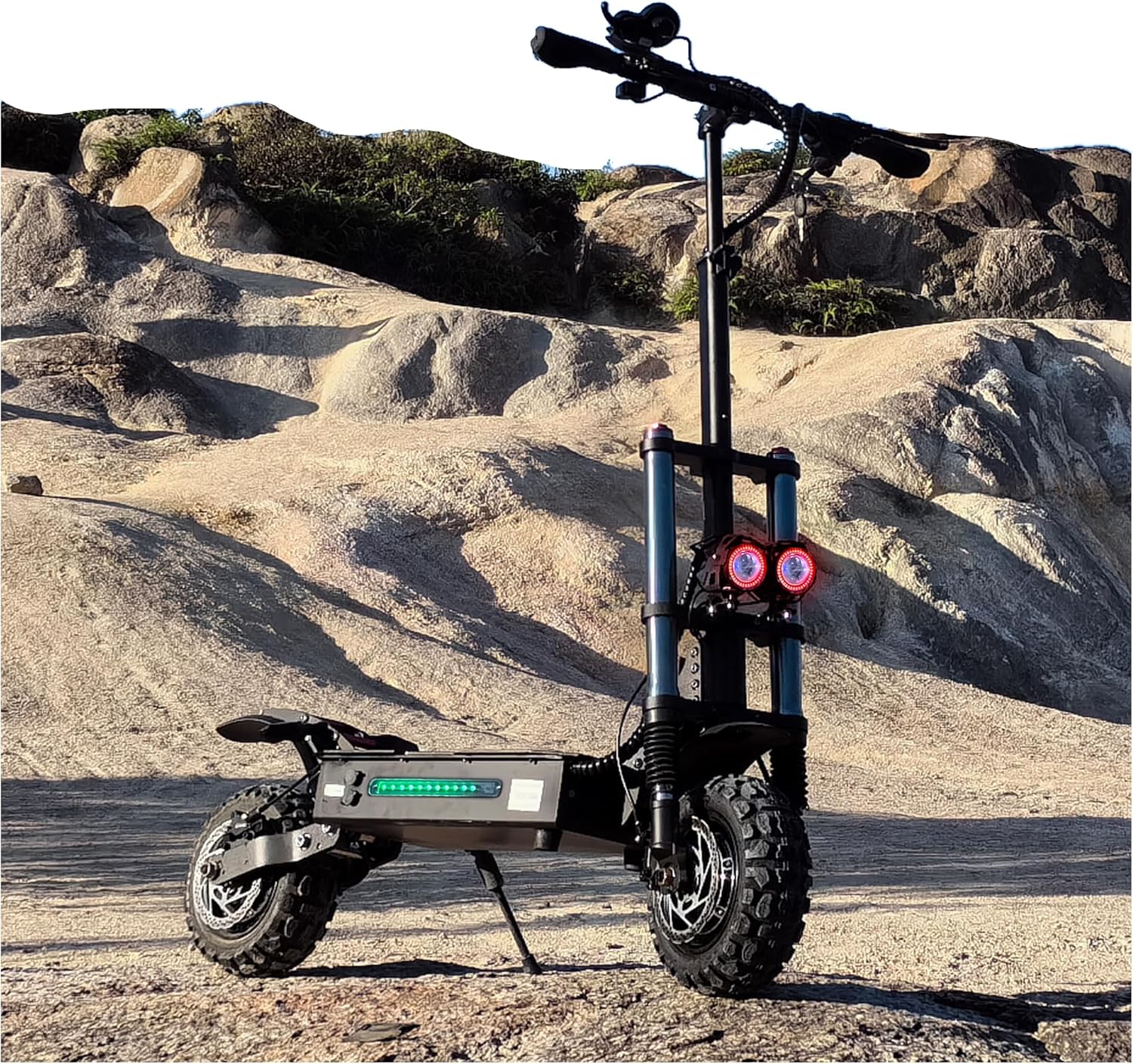 6000W Dual Motor Electric Scooter 60v Fastest Fast 55 mph for,BOYUEDA S5 Off Road Fast Electric Scooter for Adults, 85km/h 50 mph 800 lb Load Capacity， Folding E-Scooter,with Detachable Seat