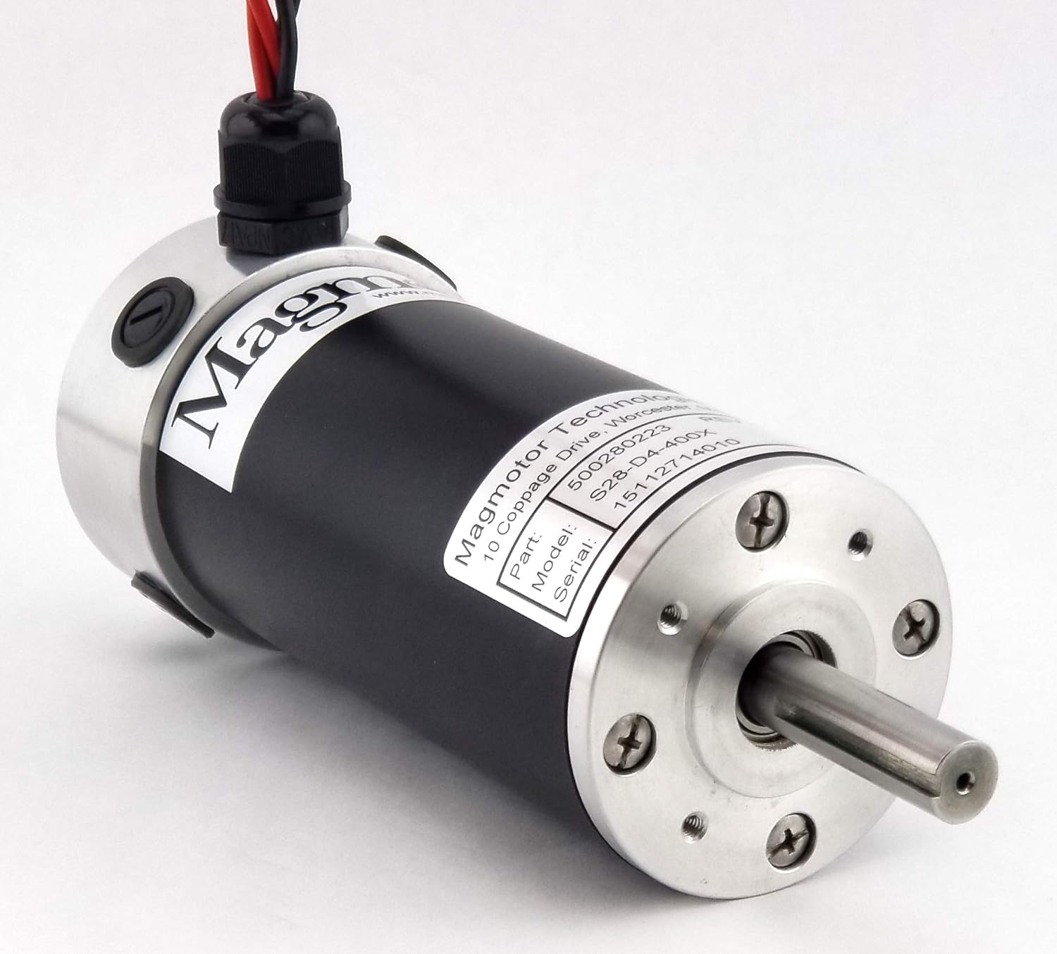 Brushed Motor - Magmotor, S28-D4-400X, 500280223, Combat Motor, 24 VDC, 5000 RPM, Brushed DC Motor, DC Electric Motor