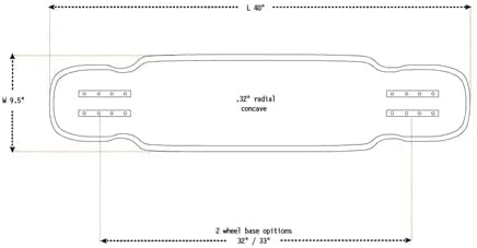 Hoedown - Longboard Skateboard, Waterproof, Durable, Lightweight, by Moonshine Manufacturing (Medium Flex Deck ONLY)