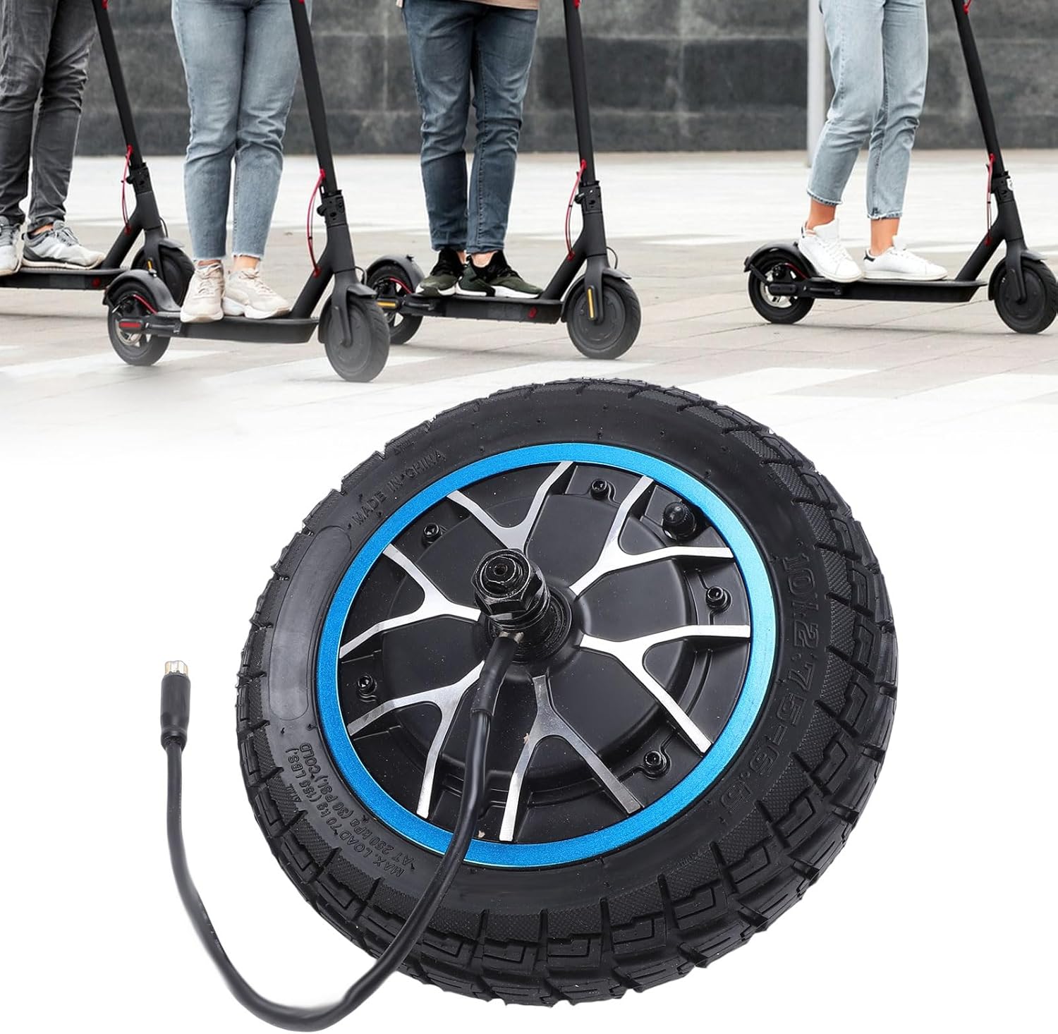 Hub Motor, Scooter 800W 6.5 Rubber Hub Motor Wheel Assembly Replacementfor SmartGyro