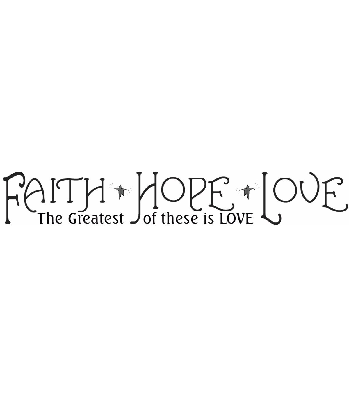 RoomMates Peel & Stick Wall Decals Faith, Hope & Love