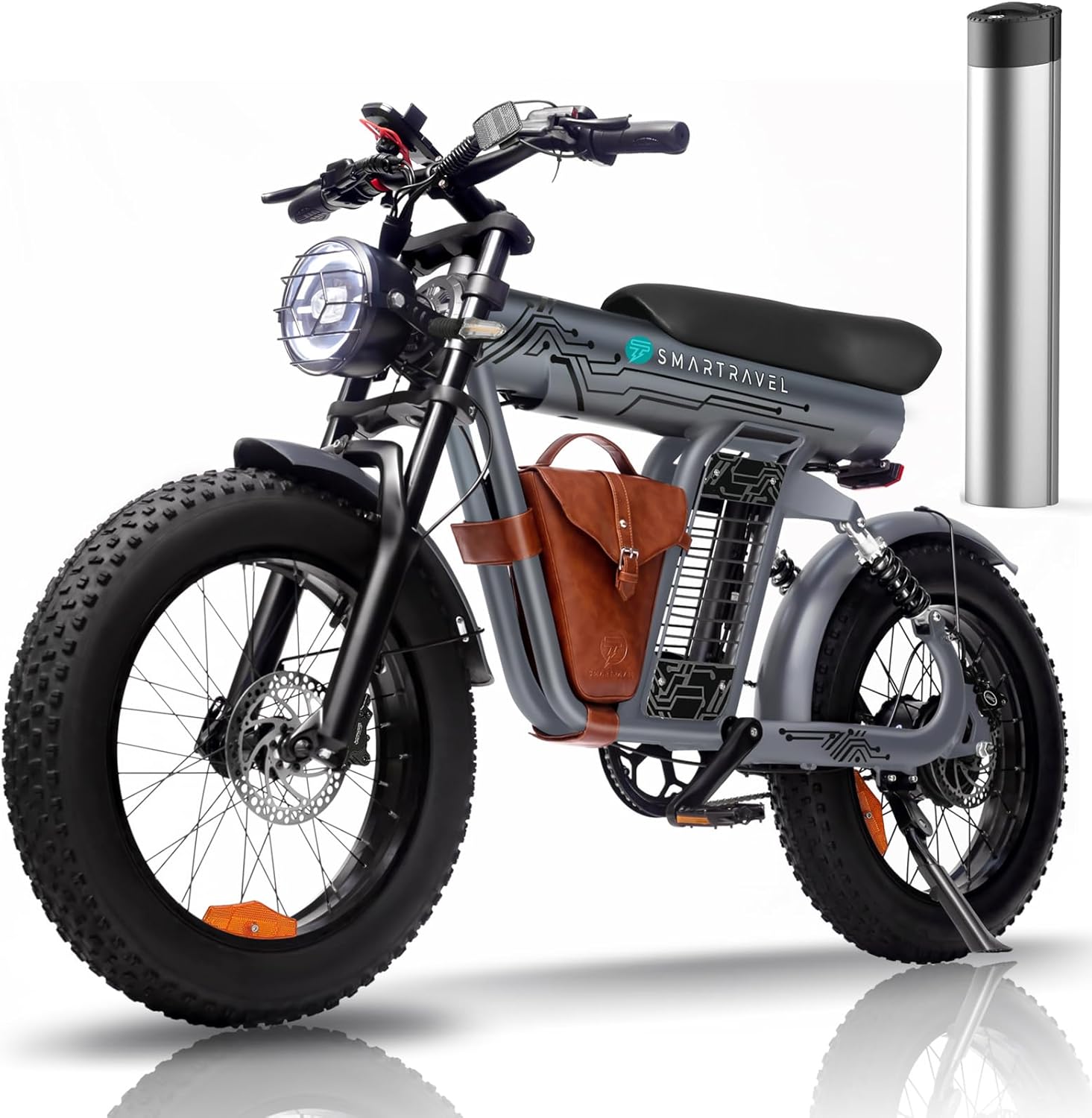 SMARTRAVEL Electric Bike for Adults,Ebike with Powerful Brushless Motor,25Ah Battery,UL&GCC Certification,20”x4.0 Fat Tire,Commuter Electric Bicycle,with Front/Rear Turn Signals