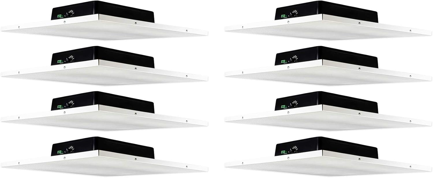 Rockville (8) DCS8T 70V Commercial 2x2 Drop Ceiling Tile Speaker 4 Office/Business